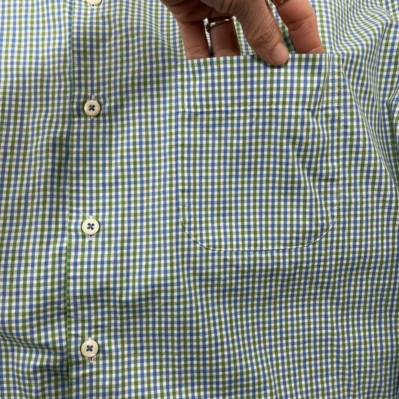 Peter Millar Shirt Dress Button Men XXL Checker Workwear Preppy Casual Office - Picture 4 of 10